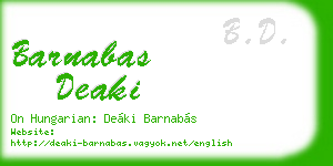 barnabas deaki business card
